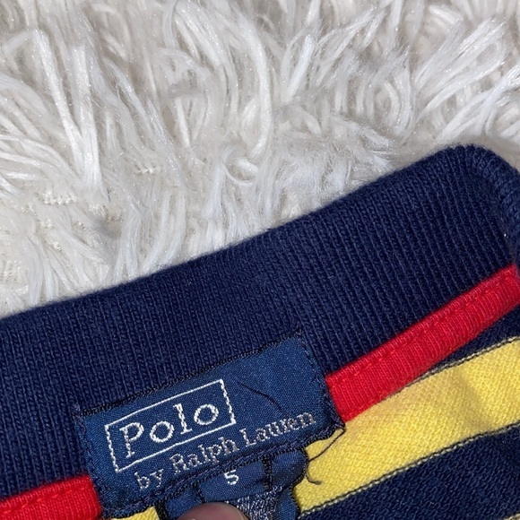 Ralph Lauren Polo yellow & navy toddler polo shirt - Picture 3 of 7